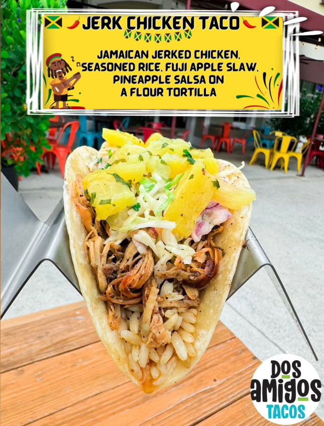 jerk chicken taco